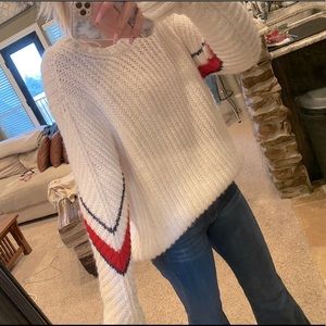 Red white and blue sweater